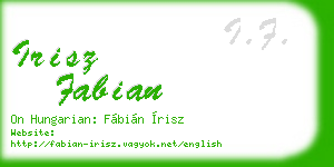 irisz fabian business card