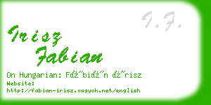 irisz fabian business card